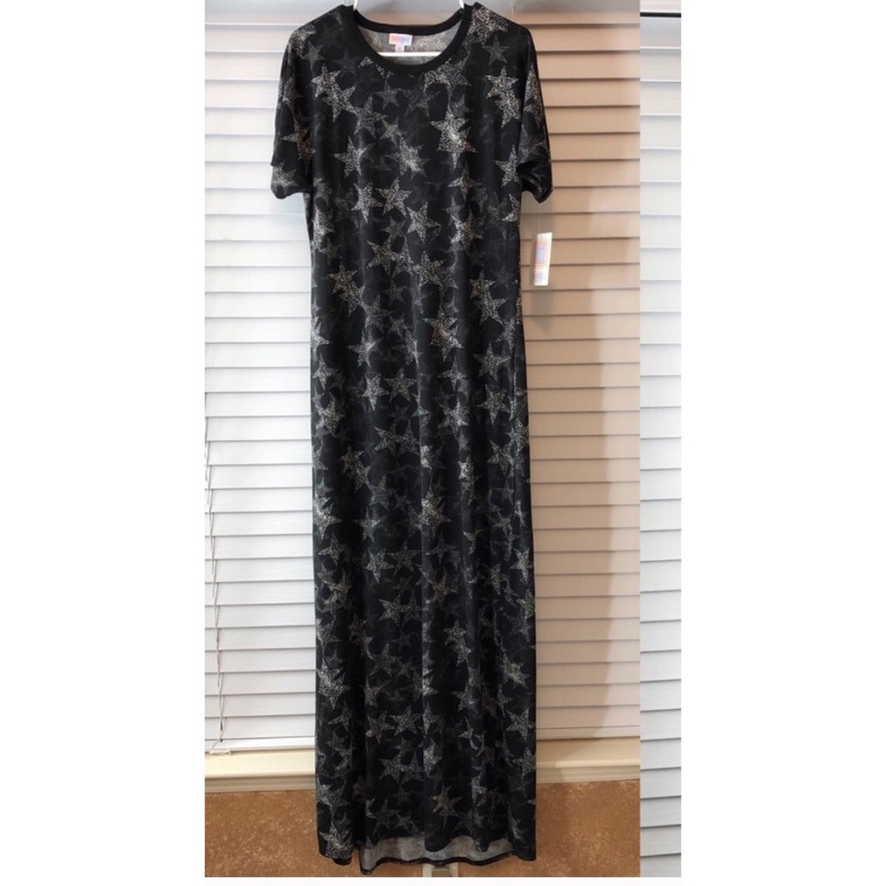 LuLaRoe Maria M stars blanc Noir